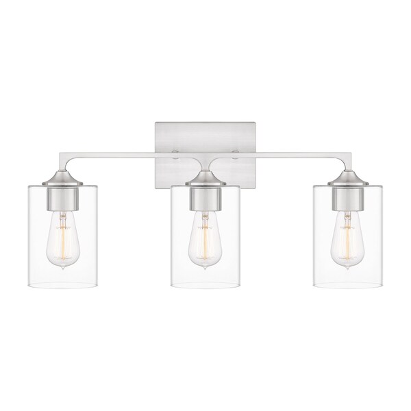 Quoizel Prescott Bath 3 Lights Brushed Nickel PRC8624BN - main